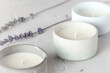 © Anna81 - Candle with natural soy wax. A candle in a plaster mold. Interior candle. Creating comfort.