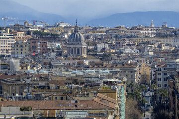 Sticker - roma aerial view cityscape from vatican museum