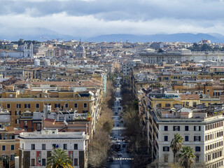 Sticker - roma aerial view cityscape from vatican museum