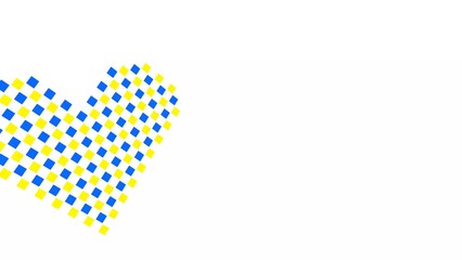 Poster - Footage of a yellow-blue heart. Like.