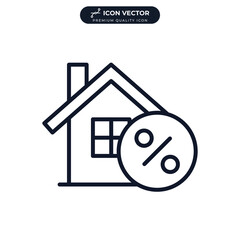 home loan icon symbol template for graphic and web design collection logo vector illustration