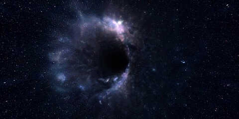 Wall Mural - black hole wormhole space nebula milkyway