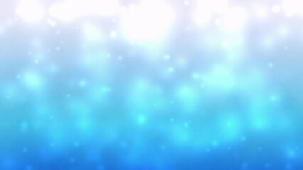 Wall Mural - shiny particles float on a 4k gradational blue background.