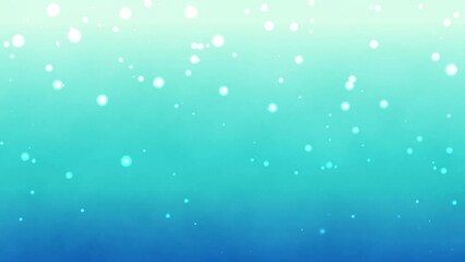 Wall Mural - shiny particles float on a 4k gradational blue background.