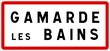 Panneau entrée ville agglomération Gamarde-les-Bains / Town entrance sign Gamarde-les-Bains