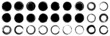 © warmworld - Grunge round shapes. Grunge banner collection. Brush circle set. Vector