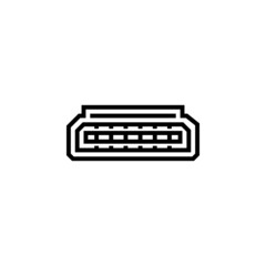 Poster - hdmi port vector icon. computer component icon outline style. perfect use for logo, presentation, website, and more. simple modern icon design line style