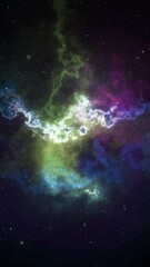 magenta and green abstract fractal universe space looping background