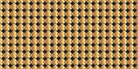 Wall Mural - Modern geometric luxury background for banner or presentation or header with golden squares or rhombuses.