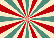 Retro Sun Burst Background With Colorful Stripes And Rays Vector