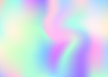 Holographic Texture. Pearlescent Background. Blue Soft Gradient. Iridescent Gradient. Rainbow Paper. Neon Shapes. Cosmos Fluid. Metal Creative Illustration. Purple Holographic Texture