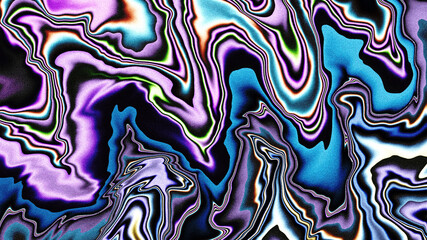 Wall Mural - dark holographic rainbow holo swirl background