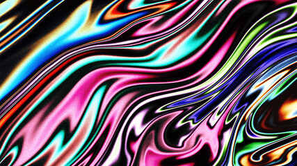 Wall Mural - dark holographic rainbow holo swirl background