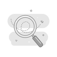 Poster - search no result, not found concept illustration flat design vector eps10. modern graphic element fo