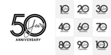 Set Of Anniversary Premium Collection Black Color Can Be Use For Celebration Event