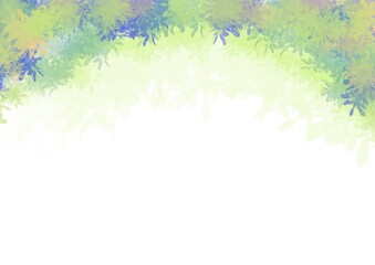 Leinwandbilder - abstract nature frame for graphic copy space. colorful green and blue leaf for environment theme products placement.