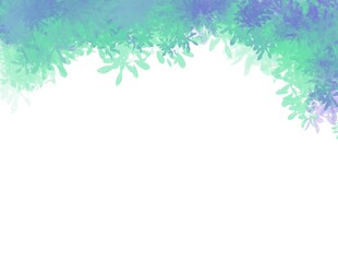 Leinwandbilder - abstract nature frame for graphic copy space. colorful green and blue leaf for environment theme products placement.