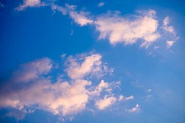 Canvas Print - white clouds and blue sky