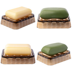 Wall Mural - Soap bars isolated on the white background