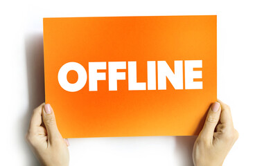 Poster - offline text quote on card, concept background