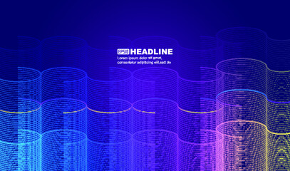 Poster - color abstract swirl line track technology texture background