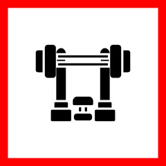 Poster - Bench press Icon