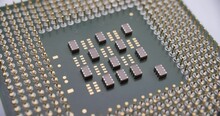 Microprocesseur En Gros Plan Macro