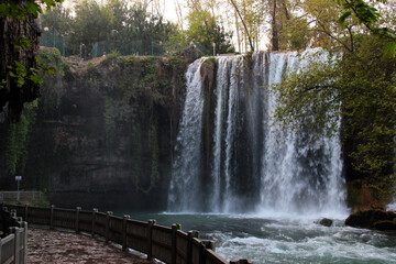 Upper Duden waterfall in Antalya, Turkey