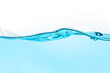 Water splash with bubbles of air, isolated on the white background.
