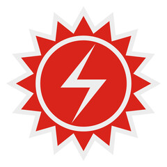 Canvas Print - Flash superhero emblem. Electric energy superpower sign