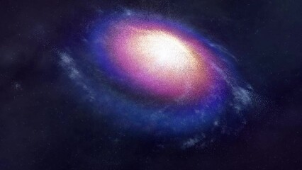Wall Mural - galaxy in deep space. spiral galaxy, animation of milky way.