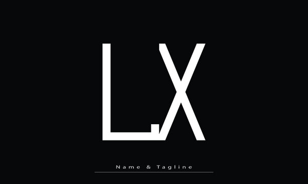 Alphabet letters Initials Monogram logo LX , XL