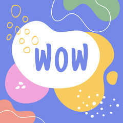 Wall Mural - wow, banner template for summer vibe social media posts, stores, blogs, sale sticks, and so on. squa