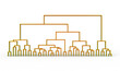 Dendrogram, a diagram representing a tree used to demonstrate results of hierarchical clustering in statistical analysis of data