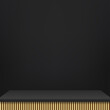 © Azad Mammedli - Abstract background with black and gold podium for presentation. Vector
