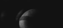 Dark Moody Baseball Background With Copy Space For Sport Nostalgia Banner.