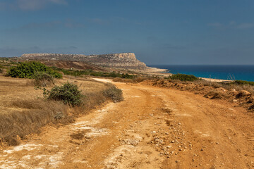 Seascape Cape Greco peninsula park, Cyprus.