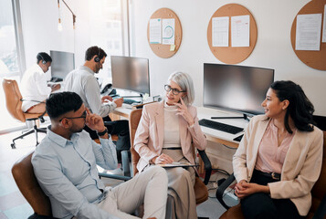Aufkleber - make sure your ideas are heard. high angle shot of a diverse group of businesspeople sitting in the 