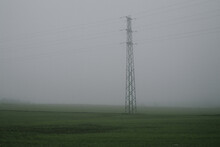 Electricity Pylon (Transmission Tower) In The Storm