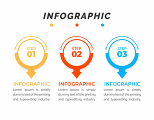 Poster - business data visualization. process chart. abstract elements of graph, diagram with 3 steps, option