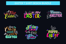 Easter T-shirt Design Bundle Vector Set, Pappa Easter, Mamma Easter T Shirt Design Set