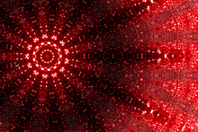 Red Mandala Background With Stars