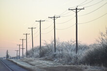 Iced Power Lines
