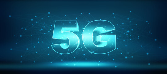 Poster - 2d rendering 5G Network 5G Connection
