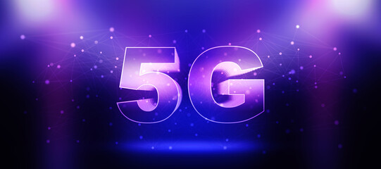 Poster - 2d rendering 5G Network 5G Connection
