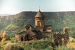 View of the fascinating architecture of the historical Hnevank Monastery in Armenia