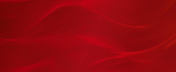 Poster - Luxury silk background design with diagonal abstract red  line pattern in dark color. Vector horizontal template for business banner, premium invitation, voucher, prestigious gift certificate 