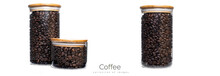 Coffee Beans In Glass Jar Isolated On Whie Background.