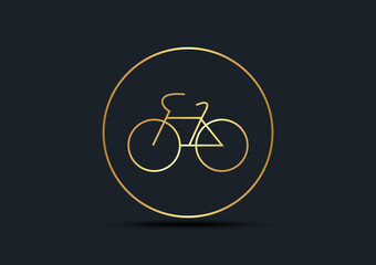 Wall Mural - Abstract background of Bicycle,Gold color,vector illustrations