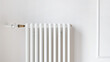 Radiator of the central heating system installing on wall